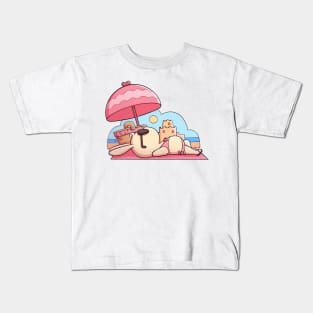 Bikini Beach Bunny Kids T-Shirt